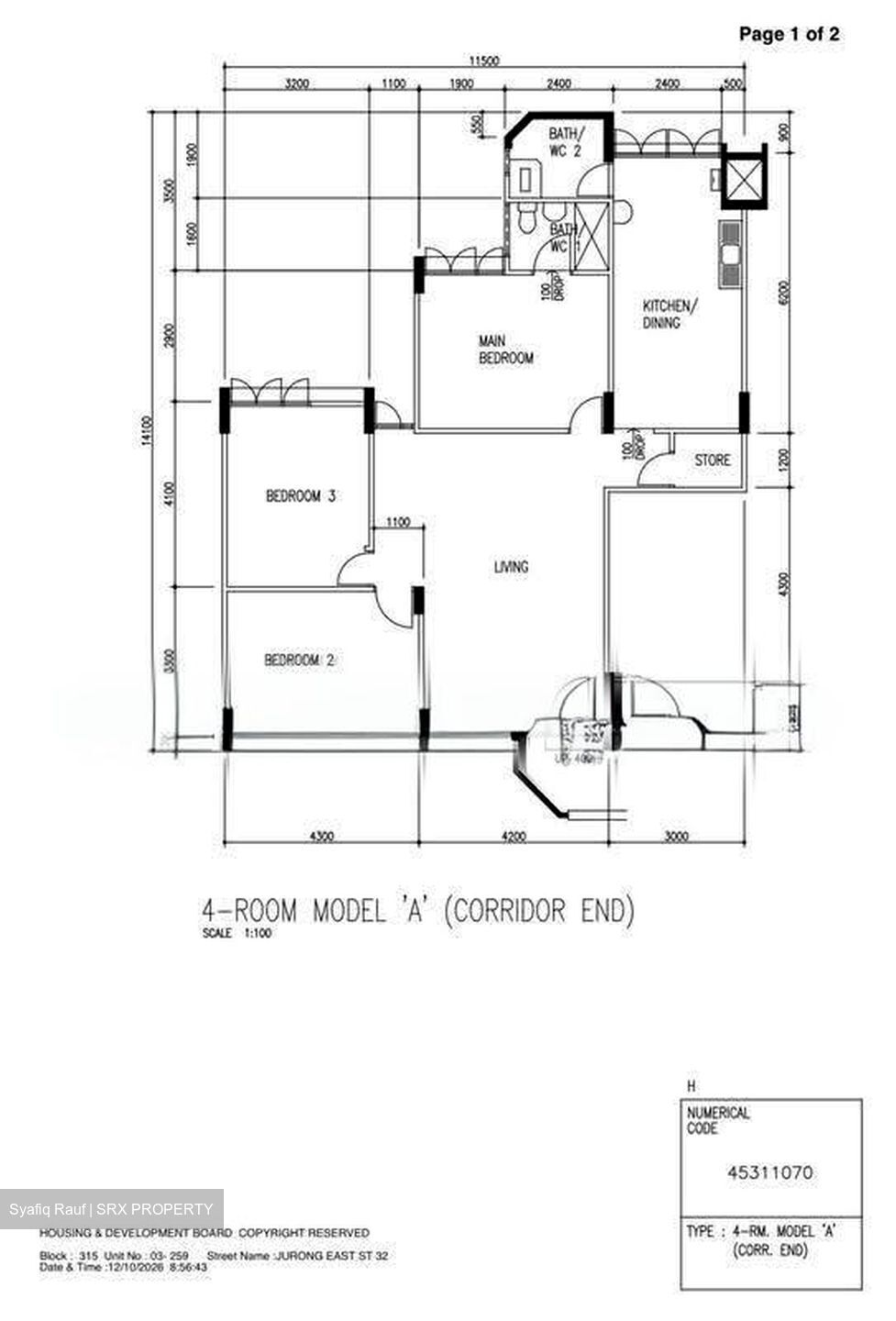 Blk 315 Jurong East Street 32 (Jurong East), HDB 4 Rooms #632981871